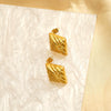Wholesale Women's Geometric Titanium Steel Electroplated Earrings