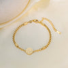 Wholesale Women's Geometric Titanium Steel Electroplated Hollow Bracelet Highend Jewelry