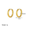 Wholesale Women's Geometric Titanium Steel Electroplated 18K Gold Round Earrings Simple Style