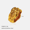 Wholesale Women's Geometric Titanium Steel Electroplated Minimalist Ins Style Finger Ring