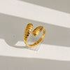 Wholesale Women's Geometric Titanium Steel Electroplated Ring