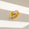 Wholesale Women's Geometric Titanium Steel Electroplated Ring