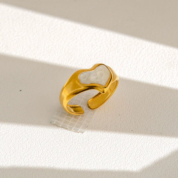 Wholesale Women's Geometric Titanium Steel Electroplated Ring