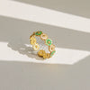 Wholesale Women's Geometric Titanium Steel Electroplated Ring