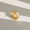 Wholesale Women's Geometric Titanium Steel Electroplated Ring