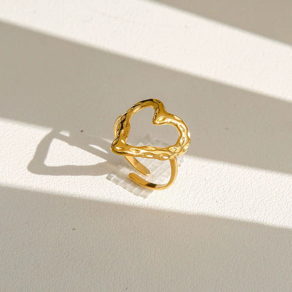 Wholesale Women's Geometric Titanium Steel Electroplated Ring