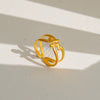 Wholesale Women's Geometric Titanium Steel Electroplated Ring