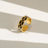 Wholesale Women's Geometric Titanium Steel Electroplated Ring