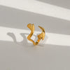 Wholesale Women's Geometric Titanium Steel Electroplated Ring