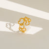 Wholesale Women's Geometric Titanium Steel Electroplated Ring