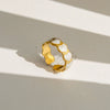 Wholesale Women's Geometric Titanium Steel Electroplated Ring