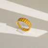 Wholesale Women's Geometric Titanium Steel Electroplated Ring