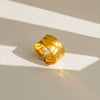 Wholesale Women's Geometric Titanium Steel Electroplated Ring