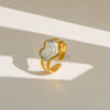 Wholesale Women's Geometric Titanium Steel Electroplated Ring