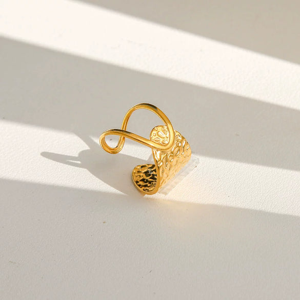 Wholesale Women's Geometric Titanium Steel Electroplated Ring