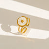 Wholesale Women's Geometric Titanium Steel Electroplated Ring