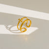 Wholesale Women's Geometric Titanium Steel Electroplated Ring