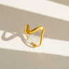 Wholesale Women's Geometric Titanium Steel Electroplated Ring