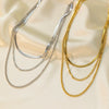 Wholesale Women's Geometric Titanium Steel Electroplated Snake Bone Chain Necklace In Ins Cold Style