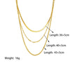 Wholesale Women's Geometric Titanium Steel Electroplated Snake Bone Chain Necklace In Ins Cold Style