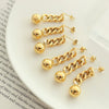 Wholesale Women's Geometric Titanium Steel Electroplated Steel Ball Earrings