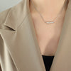 Wholesale Women's Geometric Titanium Steel Gold Plated Snake Bone Chain Necklace