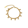 Wholesale Women's Geometric Titanium Steel Goldplated Electroplated Small Bead Bracelet Light Luxury Style Jewelry