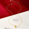 Wholesale Women's Geometric Titanium Steel 24K Gold Plated Calendering Chain Necklace