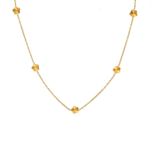 Wholesale Women's Geometric Titanium Steel 18K Gold Plated Fashion Clavicle Chain Jewelry