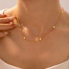 Wholesale Women's Geometric Titanium Steel 18K Gold Plated Fashion Clavicle Chain Jewelry