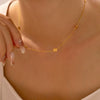 Wholesale Women's Geometric Titanium Steel 18K Gold Plated Fashion Clavicle Chain Jewelry