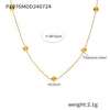Wholesale Women's Geometric Titanium Steel 18K Real Gold Plated Clavicle Chain Jewelry