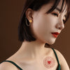 Wholesale Women's Geometric Titanium Steel Multiwear Method Moon Tassel Pendant Earrings With Electroplating