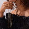 Wholesale Women's Geometric Titanium Steel Necklace With Round Beads And Snake Bone Chain Fashion Electroplated Design
