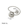 Wholesale Women's Geometric Titanium Steel Open Ring With Electroplating Treatment
