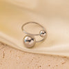Wholesale Women's Geometric Titanium Steel Open Ring With Electroplating Treatment