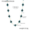 Wholesale Women's Geometric Tourmaline Stainless Steel 18K Gold Plated Necklace Jewelry