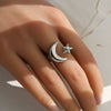 Wholesale Women's Geometric Twisted Open Stainless Steel Electroplated Ring
