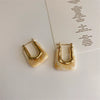 Wholesale Women's Geometric U Shaped Acrylic And Alloy Earrings With Retro Elegant Design And Electroplating Treatment