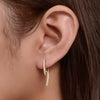 Wholesale Women's Geometric Ushaped Diamond Micro Inlaid 925 Sterling Silver Stud Earrings