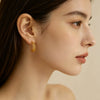 Wholesale Women's Geometric Ushaped 18K Gold Electroplated Stainless Steel Earrings Versatile Style