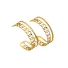 Wholesale Women's Geometric Ushaped 18K Gold Electroplated Stainless Steel Earrings Versatile Style