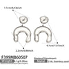 Wholesale Women's Geometric Ushaped Stainless Steel Electroplated Earrings
