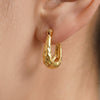 Wholesale Women's Geometric Ushaped Stainless Steel 18K Gold Plated Small Handbag Earrings With Niche Style