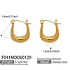 Wholesale Women's Geometric Ushaped Stainless Steel 18K Gold Plated Small Handbag Earrings With Niche Style