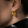 Wholesale Women's Geometric Ushaped Stainless Steel 18K Gold Plated Small Handbag Earrings With Niche Style