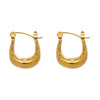 Wholesale Women's Geometric Ushaped Stainless Steel 18K Gold Plated Small Handbag Earrings With Niche Style