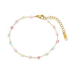 Wholesale Women's Geometric Vacuum Plated Stainless Steel Ochain Bracelet