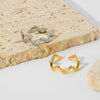 Wholesale Women's Geometric Waveshaped Stainless Steel 18K Gold Plated Open Index Finger Ring Jewelry
