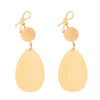 Wholesale Women's Geometric Wooden Threaded Rattan Earrings With Drop Shape And Polishing Treatment